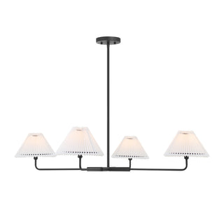 4-Light Chandelier in Matte Black