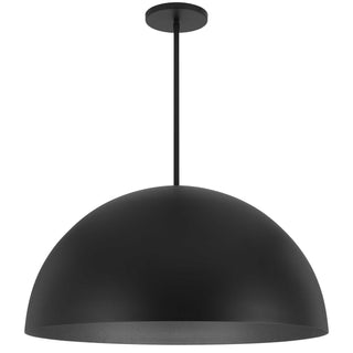 Half Round 31 Inch Outdoor / Indoor Pendant in Black