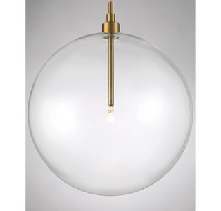 1-Light Pendant in Natural Brass