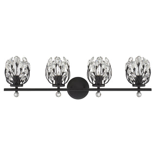 Moreno 4-Light Bathroom Vanity Light in Matte Black