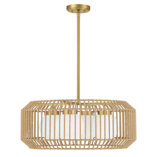 Pastis 4-Light Pendant in Warm Brass