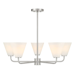 Blair 5-Light Chandelier in Satin Nickel