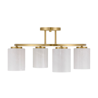 Herron 4-Light Ceiling Light in Warm Brass