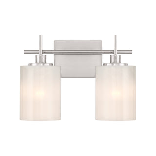 2-Light Bathroom Vanity Light in Brushed Nickel