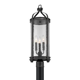 Preston 3-Light Outdoor Post Lantern in Iron Oxide