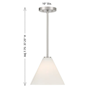 Blair 1-Light Mini-Pendant or Semi-Flush in Satin Nickel