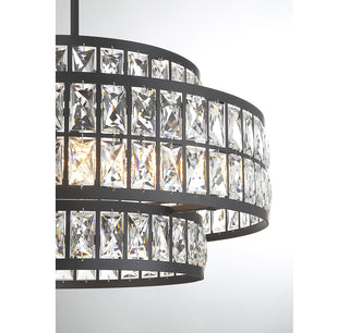 Renzo 4-Light Pendant in Matte Black