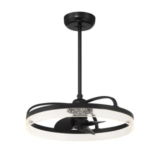 Lyria LED Fan D'Lier in Matte Black