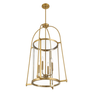 Rosedale 4-Light Pendant in Warm Brass