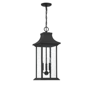 Hancock 3-Light Outdoor Hanging Lantern in Matte Black