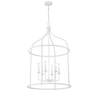 Brookstone 6-Light Pendant in Bisque White