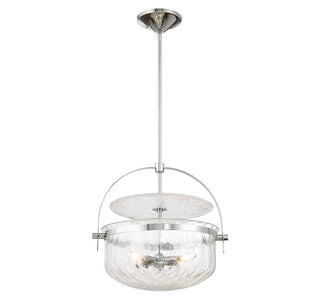 Denmar 4-Light Convertible Semi-Flush or Pendant in Polished Chrome