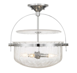Denmar 4-Light Convertible Semi-Flush or Pendant in Polished Chrome