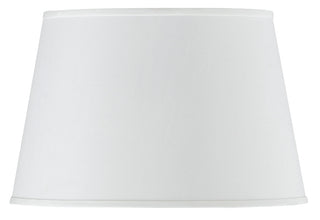 Round Hardback Fabric Shade - White