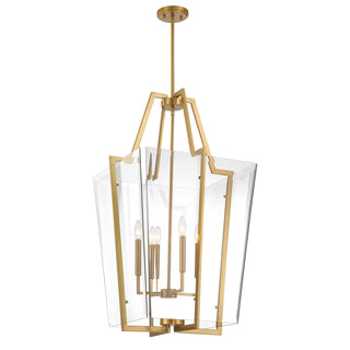 Farell 4-Light Pendant in Warm Brass