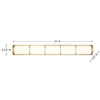 Harper LED Bathroom Vanity Light in Warm Brass
