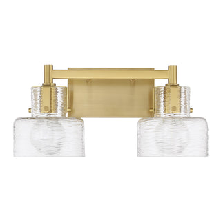 Dover 2-Light Bathroom Vanity Light in Warm Brass