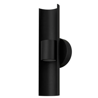 Hugo 14 Inch Outdoor Wall Sconce in Sand Black Finish