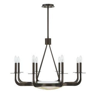 Salford 9-Light Chandelier in Mediterranean Bronze by Dann Foley