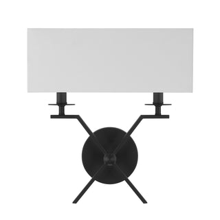 Arondale 2-Light Wall Sconce in Matte Black