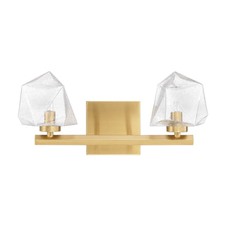 Castello 2-Light Bathroom Vanity Light in Warm Brass