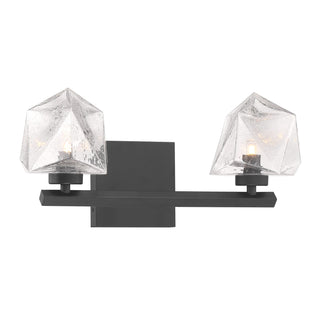 Castello 2-Light Bathroom Vanity Light in Matte Black