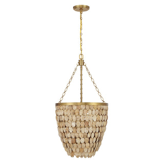 Catalan 4-Light Pendant in Warm Brass by Breegan Jane