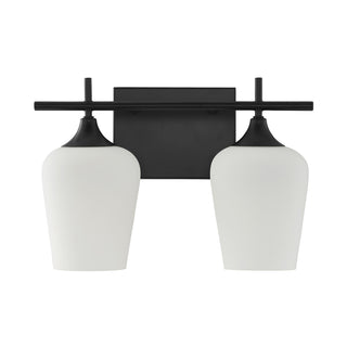 Octave 2-Light Bathroom Vanity Light in Matte Black