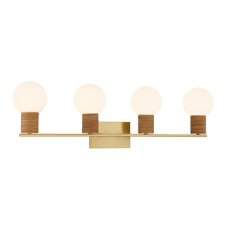 Jarrell 4-Light Bathroom Vanity Light in Warm Brass