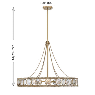 Cologne 6-Light Pendant in Opulent Gold