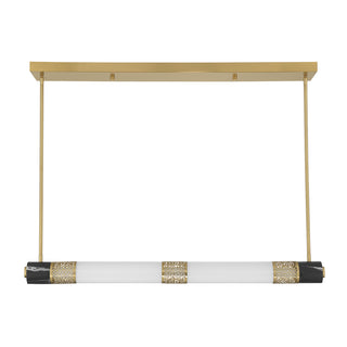 Farrell 1-Light Linear Chandelier in Warm Brass by Dann Foley