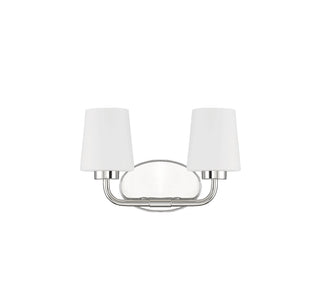 Capra 2-Light Bathroom Vanity Light in Polished Nickel