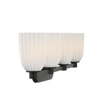 Baldwin 4-Light Bathroom Vanity Light in Matte Black