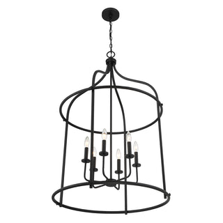 Brookstone 6-Light Pendant in Matte Black