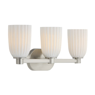 Baldwin 3-Light Bathroom Vanity Light in Satin Nickel