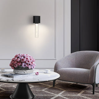 Folio Wall Sconce in Sand Black Finish