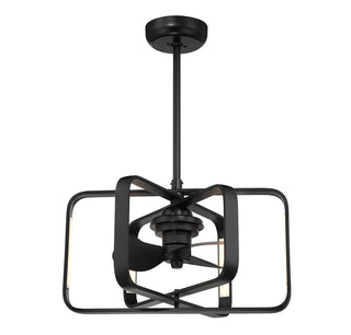 Lynx LED Fan D'Lier in Matte Black