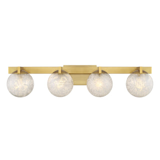 Darien 4-Light Bathroom Vanity Light in Warm Brass