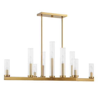 Carina 9-Light Chandelier in Warm Brass