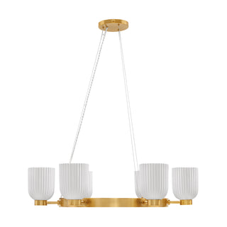 Isla Blanca 6-Light Chandelier in Warm Brass by Breegan Jane