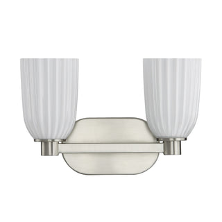Baldwin 2-Light Bathroom Vanity Light in Satin Nickel
