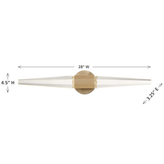 Beaumont LED Bathroom Vanity Light in Noble Brass