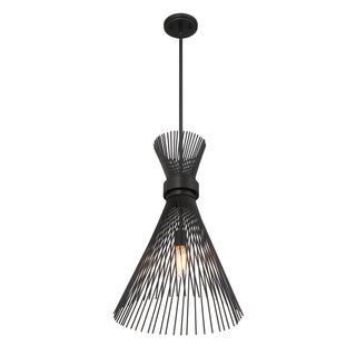 Longfellow 1-Light Pendant in Matte Black