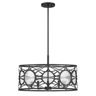 Balfour 5-Light Convertible Semi-Flush or Pendant in Matte Black