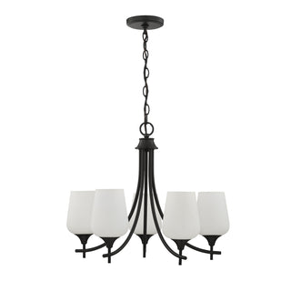 Octave 5-Light Chandelier in Matte Black