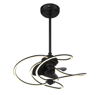 Hydra LED Fan D'Lier in Matte Black
