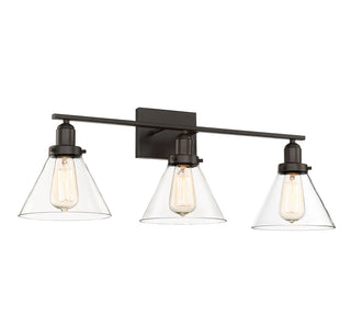 Drake 3-Light Bathroom Vanity Light in English Bronze