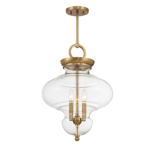 Bergdorf 3-Light Pendant in Warm Brass