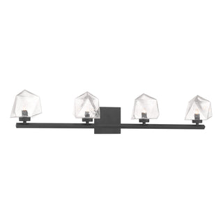 Castello 4-Light Bathroom Vanity Light in Matte Black