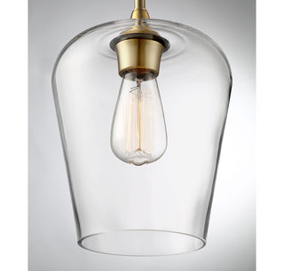 Octave 1-Light Pendant in Warm Brass